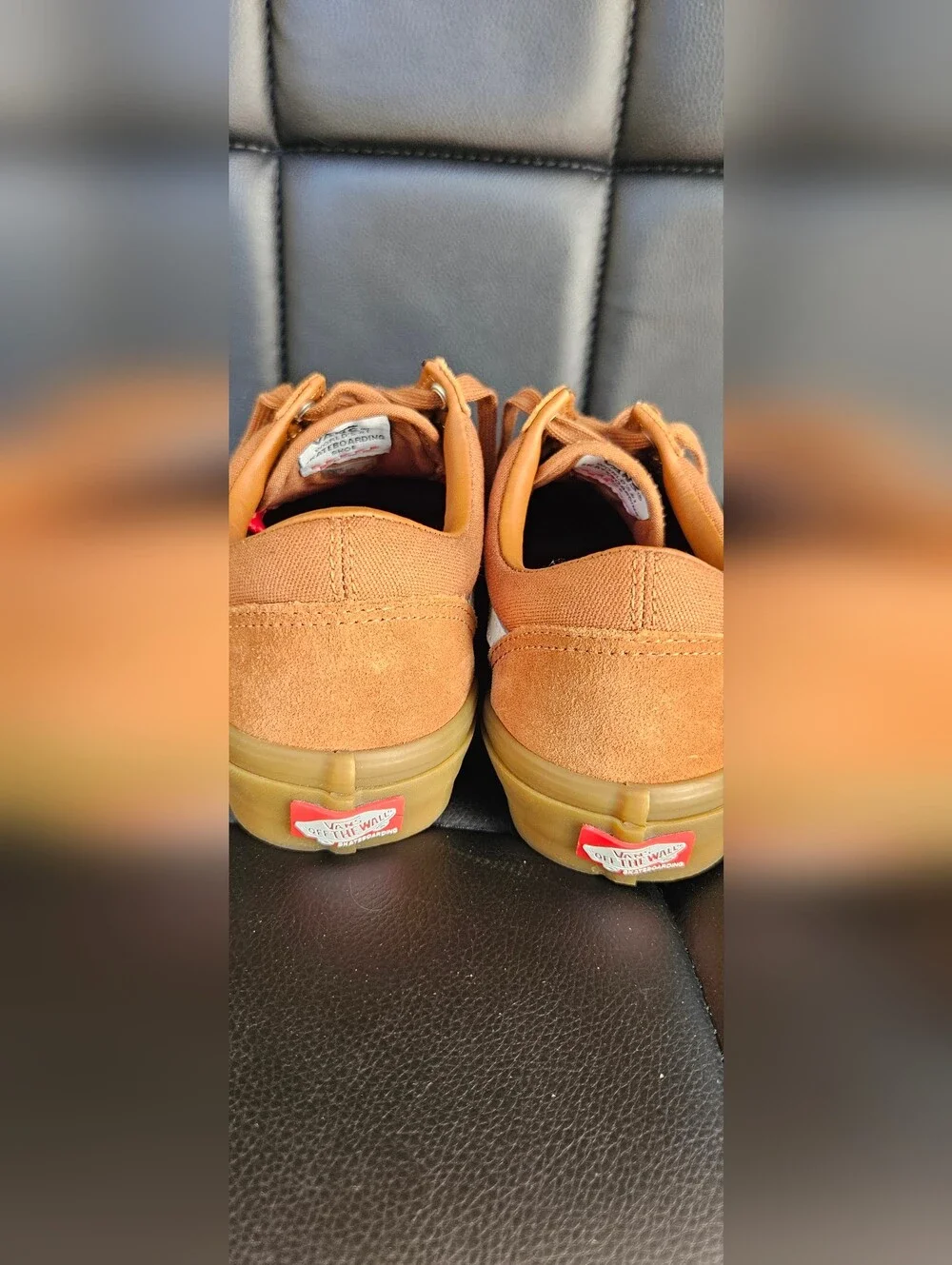 Vans Men's Tan Suede Old Skool Sneakers - Picture 4 of 9